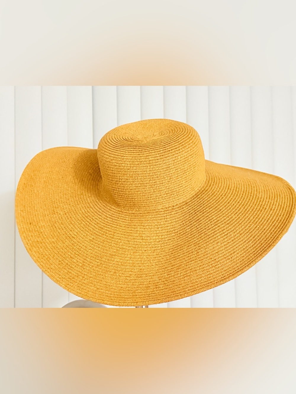 Nine West Wide Brim Sun Hat Beige/Tan with Ribbon